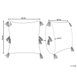 Poduszka dekoracyjna AVIUM Bawełna 45 x 45 cm Pomarańczowy Wzór geometryczny