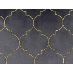 Zestaw 2 poduszek dekoracyjnych ALYSSUM Welur 45 x 45 cm Szary Wzór marokańskiej koniczyny