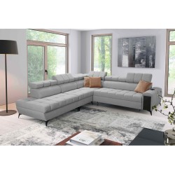 Venna IX Ecksofa mit Schlaffunktion, USB-Anschluss und aufklappbar