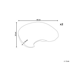 2 poduszki dekoracyjne dla dzieci rogale bawełniane 40 x 25 cm białe SNOWDROP