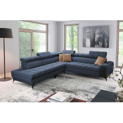 Venna IX corner sofa with sleeping function, USB port, and opening