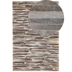 Dywan patchwork skórzany 160 x 230 cm wielokolorowy TUZLUCA