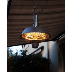 Promiennik na podczerwień wiszący AMIATA 2100 W Czarny