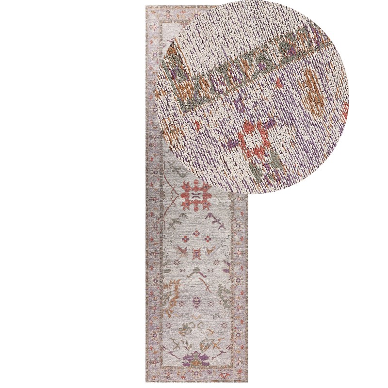 Dywan bawełniany 80 x 300 cm beżowy YANOBA