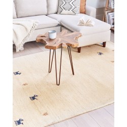 Dywan wełniany gabbeh 160 x 230 cm beżowy YALI