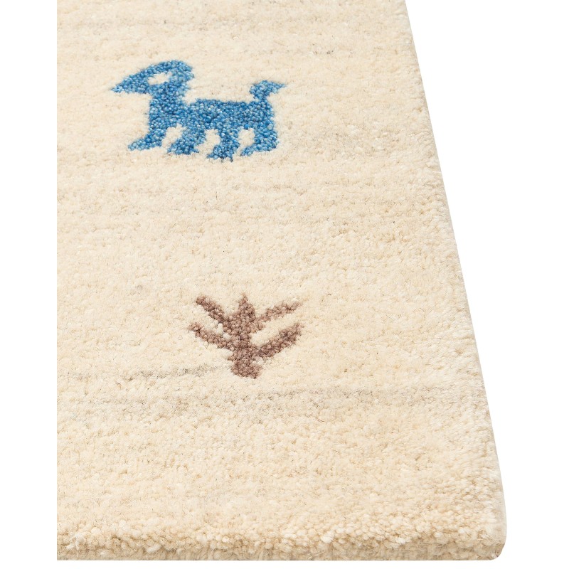 Dywan wełniany gabbeh 160 x 230 cm beżowy YALI