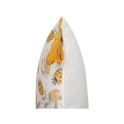 Zestaw 2 poduszek dekoracyjnych ABUTILON 45 x 45 cm Beżowy Wzór kwiatowy