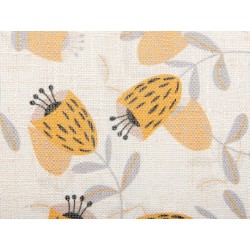 Zestaw 2 poduszek dekoracyjnych ABUTILON 45 x 45 cm Beżowy Wzór kwiatowy