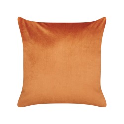 Zestaw 2 poduszek dekoracyjnych TULIP Welur 45 x 45 cm Pomarańczowy Wzór roślinny