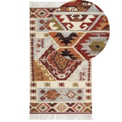 Dywan wełniany kilim 80 x 150 cm wielokolorowy PROSHYAN