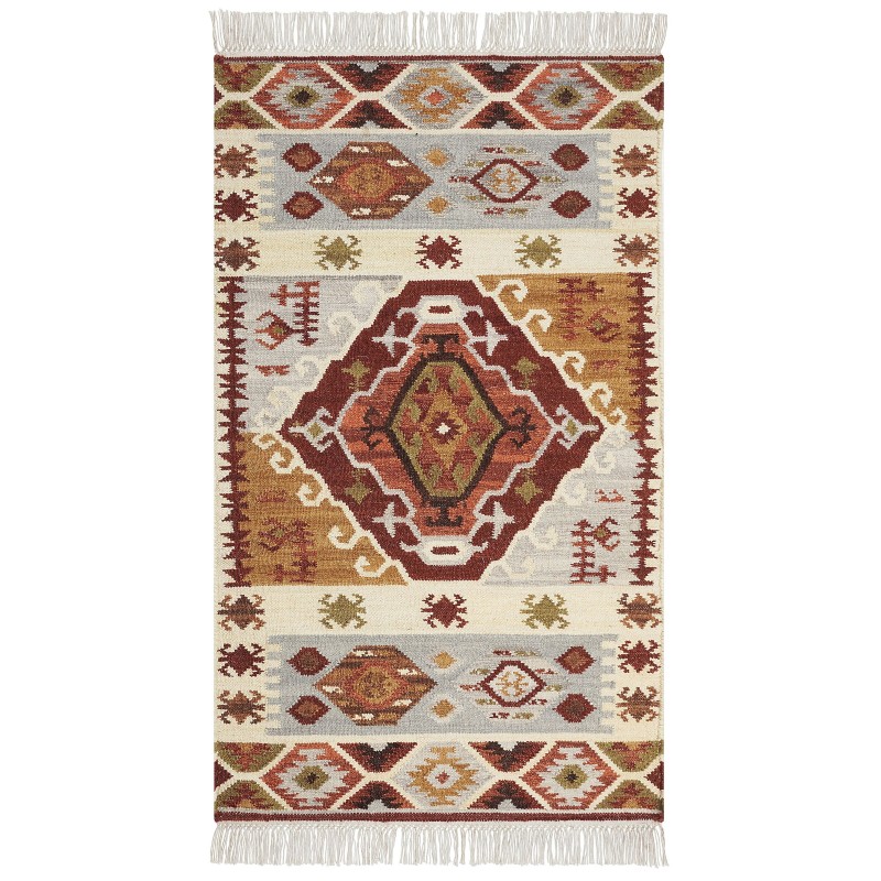 Dywan wełniany kilim 80 x 150 cm wielokolorowy PROSHYAN