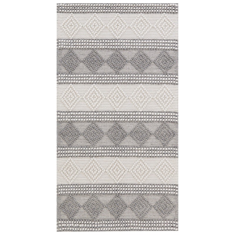 Dywan wełniany 80 x 150 cm beżowo-szary BOZOVA