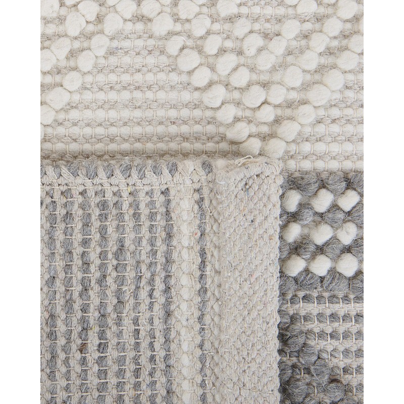 Dywan wełniany 80 x 150 cm beżowo-szary BOZOVA