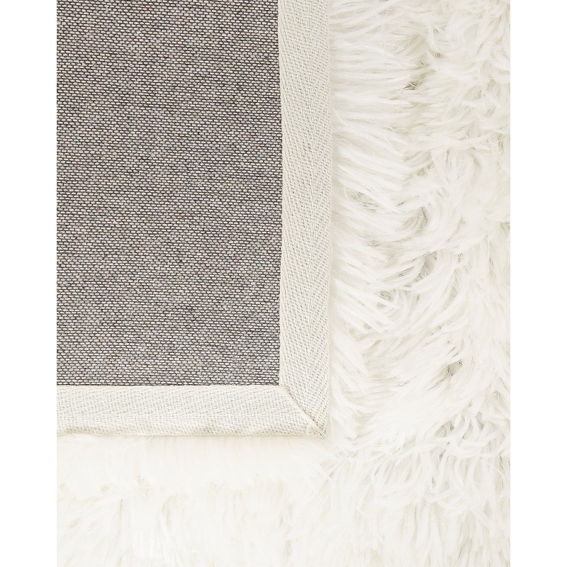Dywan shaggy 140 x 200 cm biały CIDE