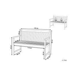 Ławka ogrodowa VIVARA 120 cm Certyfikowane drewno akacjowe Jasnobrązowy