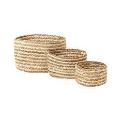 Zestaw 3 koszy KAHU Juta Naturalny