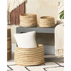Zestaw 3 koszy KAHU Juta Naturalny