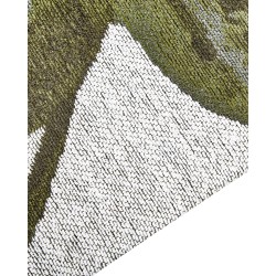 Dywan bawełniany motyw liści 140 x 200 cm zielony BARZAH