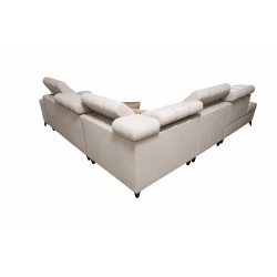 Venna IX corner sofa with sleeping function, USB port, and opening
