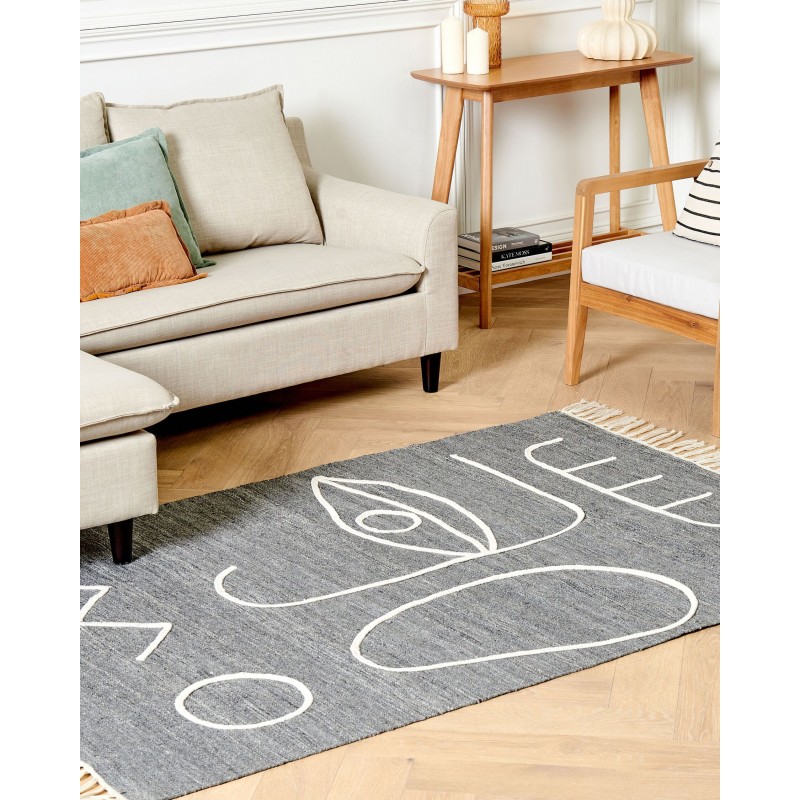 Dywan zewnętrzny 140 x 200 cm szary YAVU