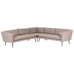 Sofa ogrodowa modułowa 5-osobowa beżowa LORETELLO