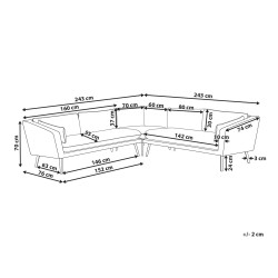 Sofa ogrodowa modułowa 5-osobowa beżowa LORETELLO