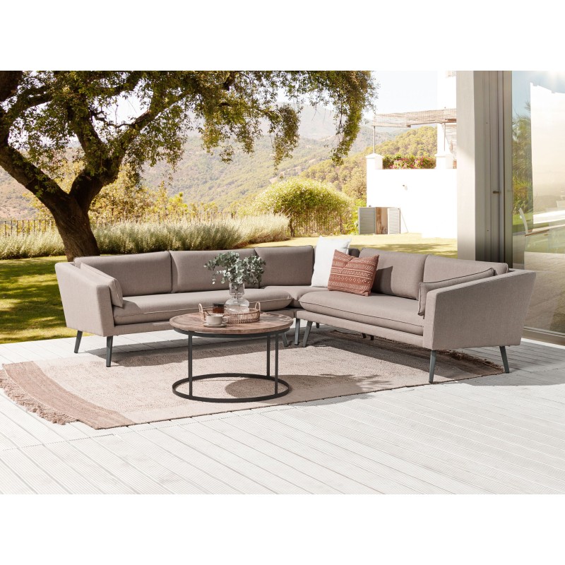 Sofa ogrodowa modułowa 5-osobowa beżowa LORETELLO