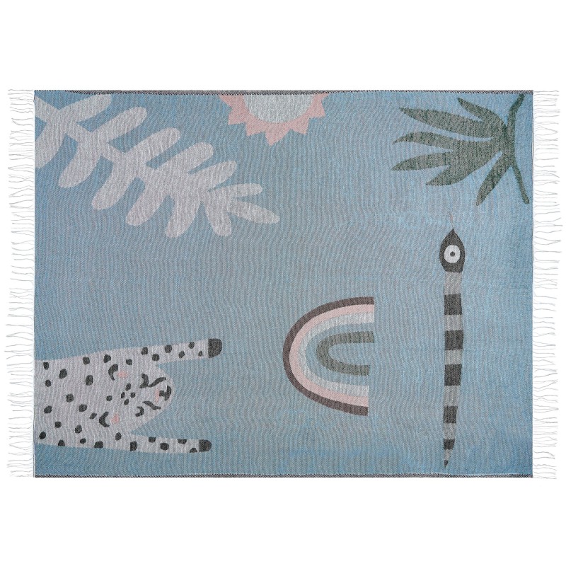 Koc LIMGHA 130 x 170 cm Niebieski