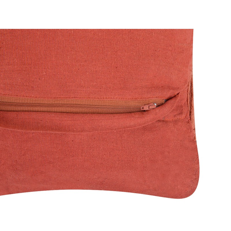 Zestaw 2 poduszek dekoracyjnych AKKOY Bawełna 45 x 45 cm Pomarańczowy Wzór geometryczny