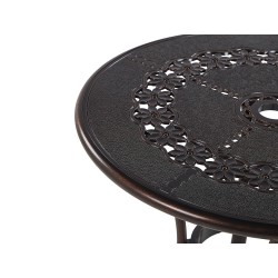 Stolik bistro BOVINO 65 cm 65 cm Metal Ciemnobrązowy