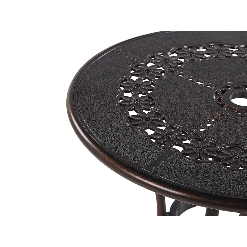 Stolik bistro BOVINO 65 cm 65 cm Metal Ciemnobrązowy