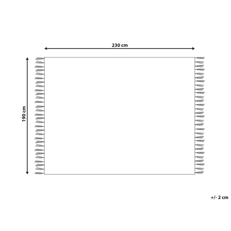 Koc VELLA Bawełna 190 x 230 cm Beżowy