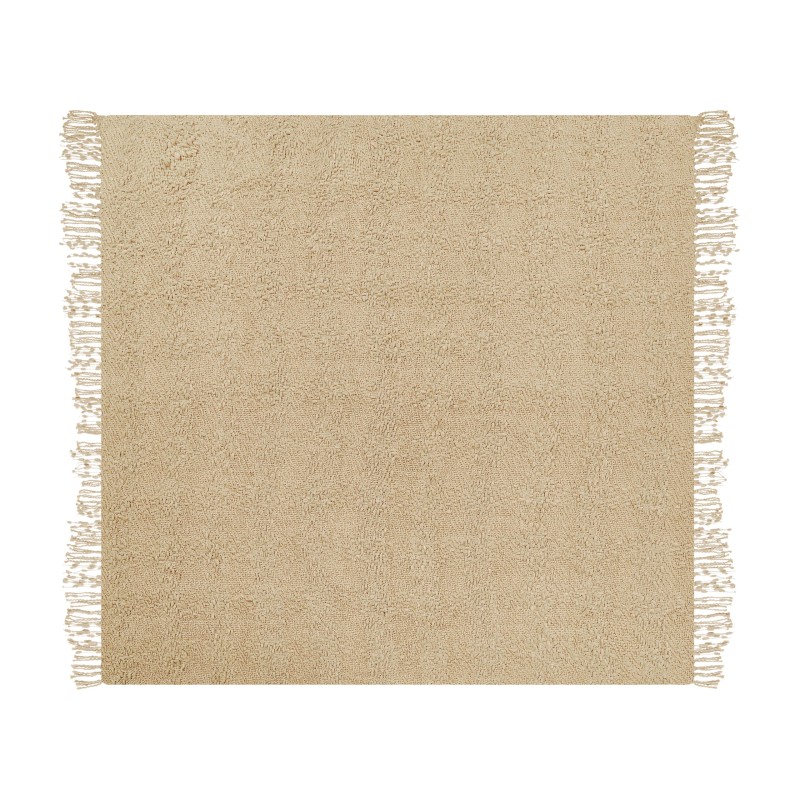 Koc VELLA Bawełna 190 x 230 cm Beżowy