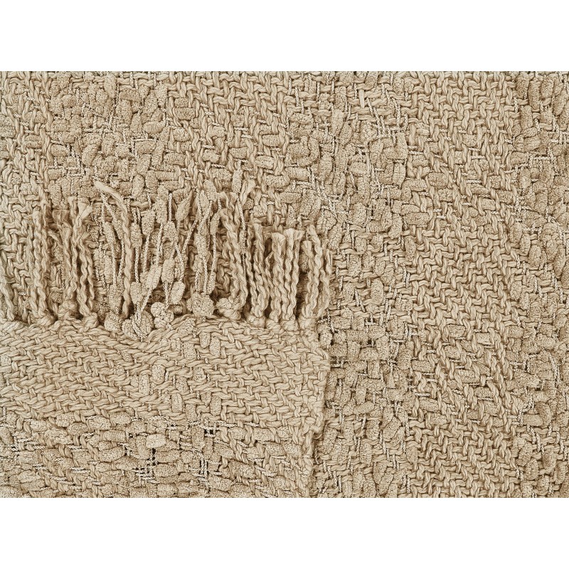 Koc VELLA Bawełna 190 x 230 cm Beżowy