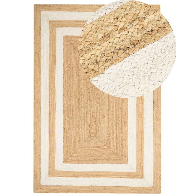 Dywan z juty 160 x 230 cm beżowy GEMEREK