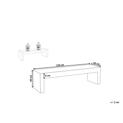 Ławka ogrodowa TARANTO 150 cm Beton Szary