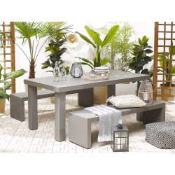 Ławka ogrodowa TARANTO 150 cm Beton Szary