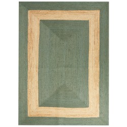 Dywan z juty 300 x 400 cm zielony KARAKUYU