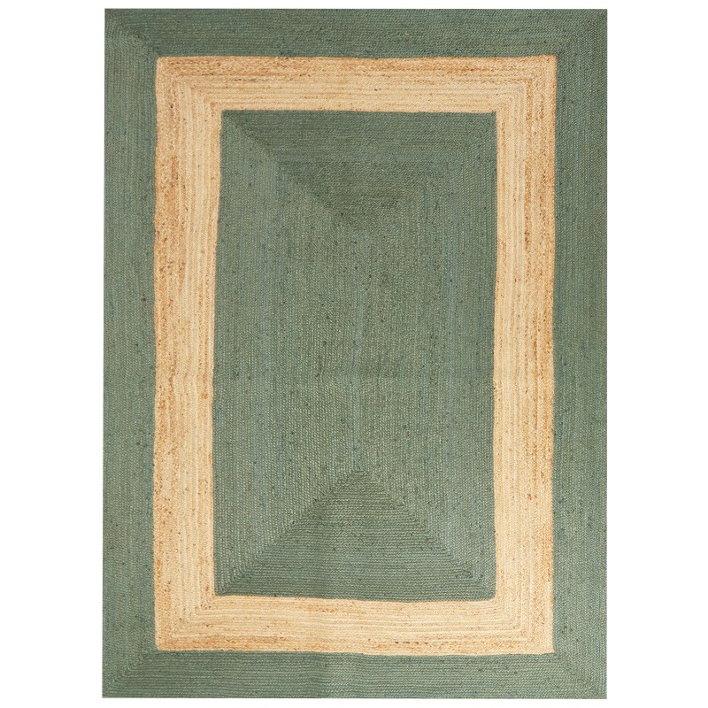 Dywan z juty 300 x 400 cm zielony KARAKUYU