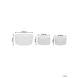 Zestaw 3 koszy RANWAL Juta Naturalny