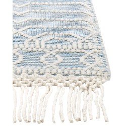 Dywan wełniany 160 x 230 cm niebieski ORHANELI