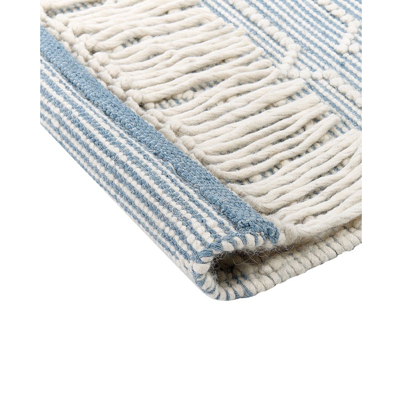 Dywan wełniany 160 x 230 cm niebieski ORHANELI