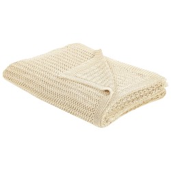 Narzuta na łóżko ILEN Bawełna 150 x 200 cm Beżowy