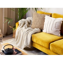 Koc NAMDU 125 x 150 cm Jasnobeżowy