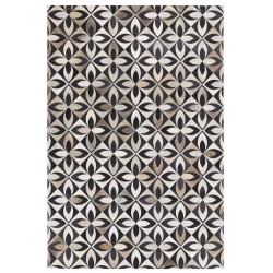 Dywan patchwork skórzany 140 x 200 cm wielokolorowy ISHAN