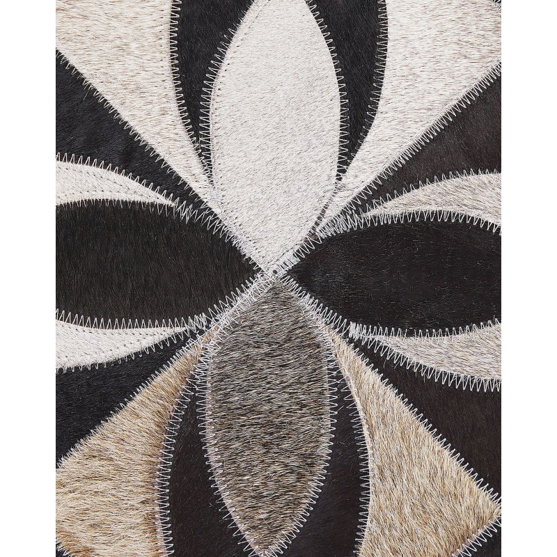 Dywan patchwork skórzany 140 x 200 cm wielokolorowy ISHAN