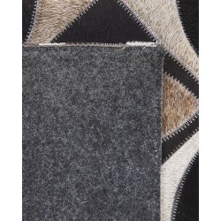 Dywan patchwork skórzany 140 x 200 cm wielokolorowy ISHAN