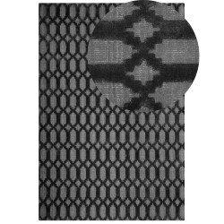 Dywan wiskozowy 160 x 230 cm szary CIZRE