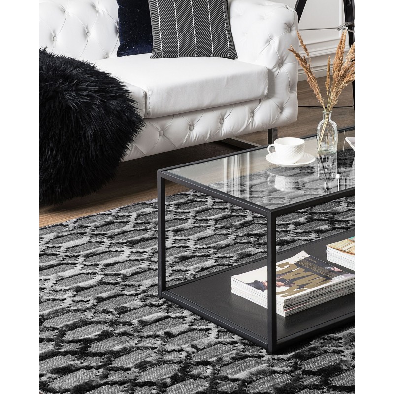 Dywan wiskozowy 160 x 230 cm szary CIZRE