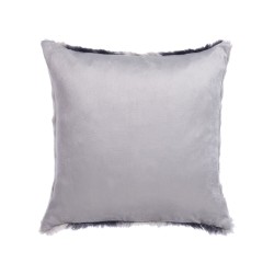 Zestaw 2 poduszek dekoracyjnych HORDEUM Sztuczne futro 45 x 45 cm Szary W paski